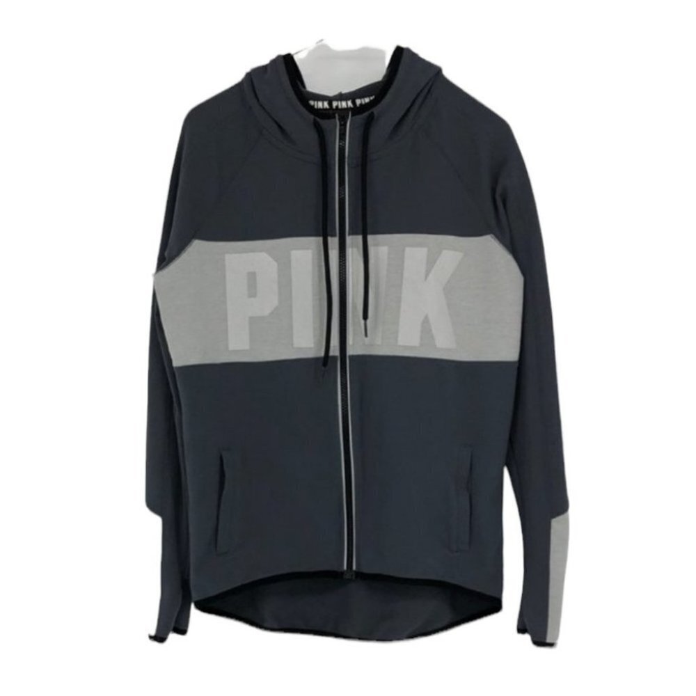 Victoria’s Secret charcoal grey silver  zip hoodie